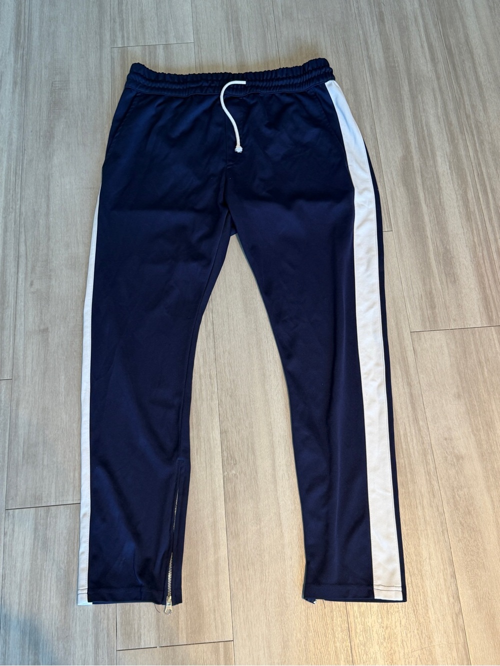 Men's Navy Track Pants (DECIBEL)with White Side Stripe XL